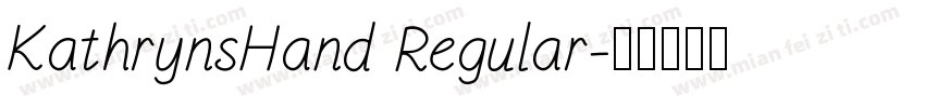 KathrynsHand Regular字体转换